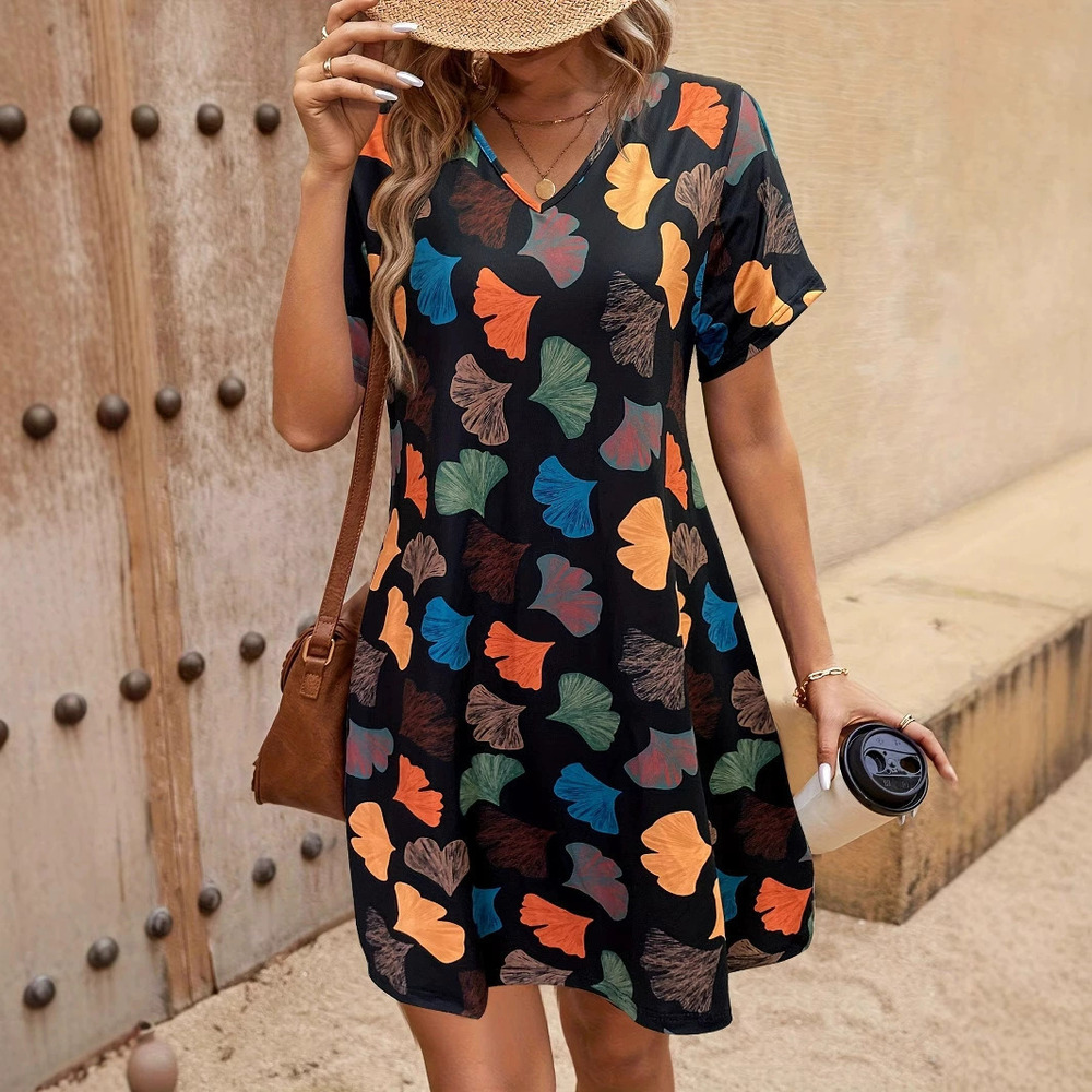 Forever 21 All Over Print Dress with Collar
